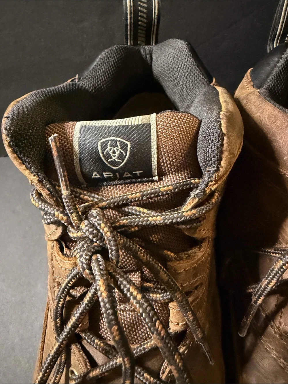 Ariat Brown and Black Steel Toe Work Boots